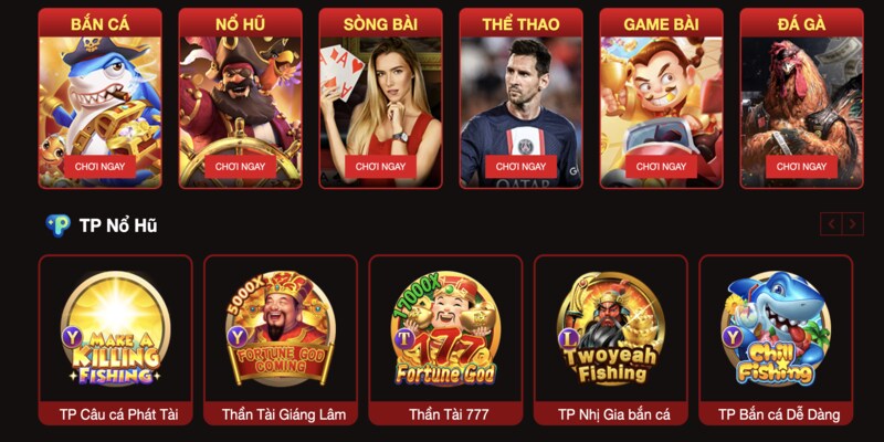 Cập nhật các sảnh game có tại nhà cái